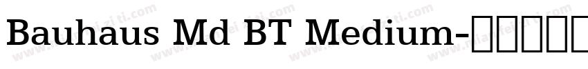 Bauhaus Md BT Medium字体转换